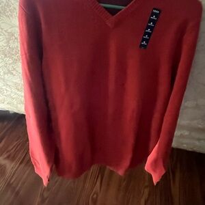 izod lacoste v neck Long Sleeve sweater -New